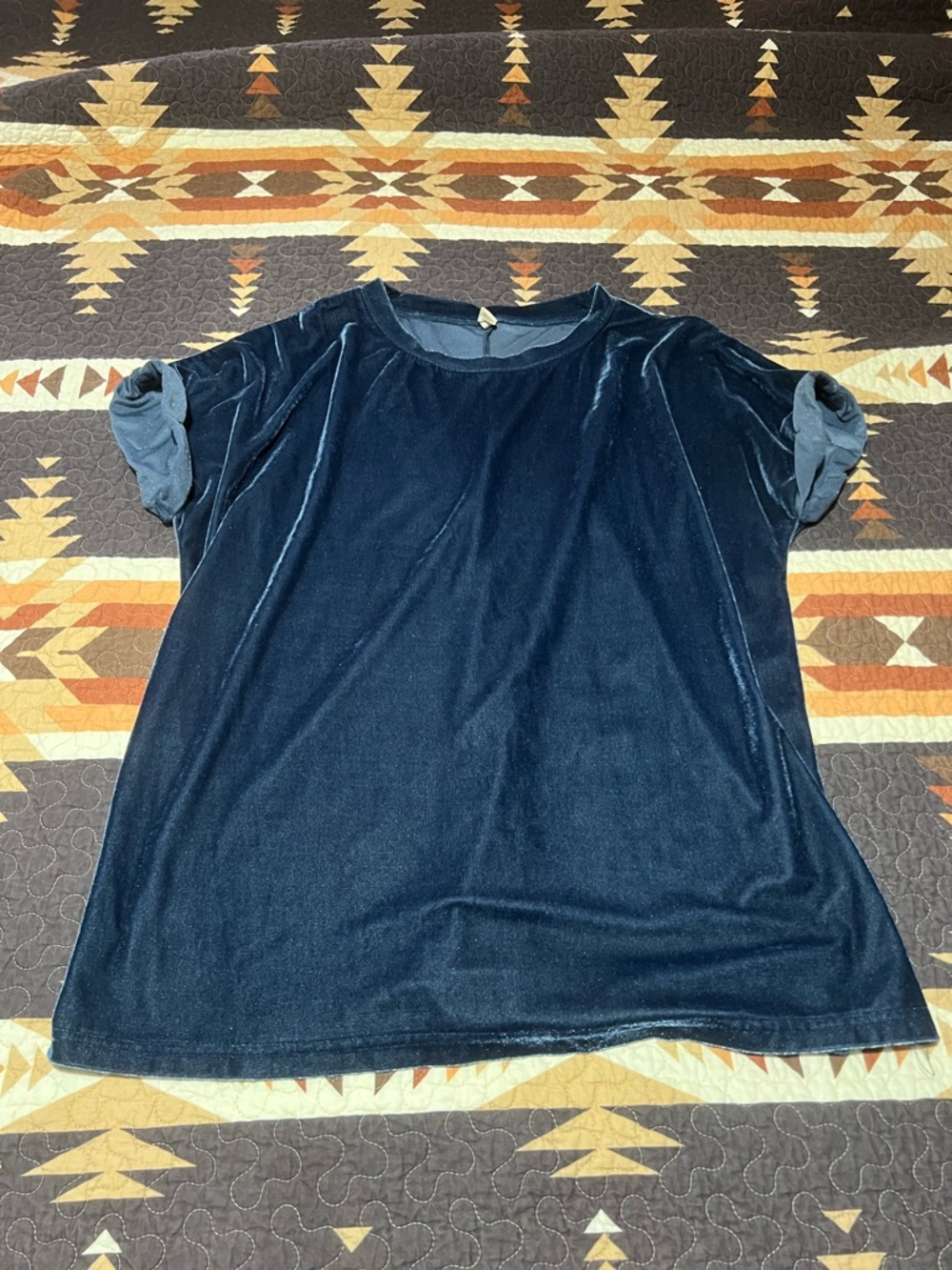Wishlist Navy Velvet Short-Sleeve Tee
